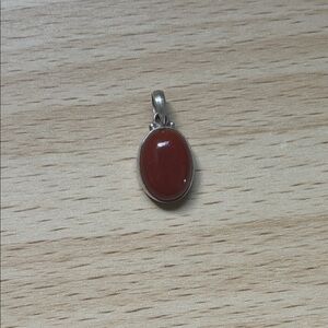 Elegant Silver and Carnelian Pendant